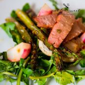 Lemongrass Glazed Tuna on Grilled Asparagus and Turnip Salad