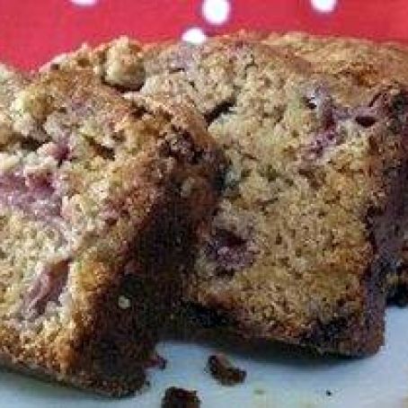 Strawberry Walnut Quick Bread with White Chocolate Chips