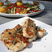 Pan-Seared Cod With Grilled Veggies
