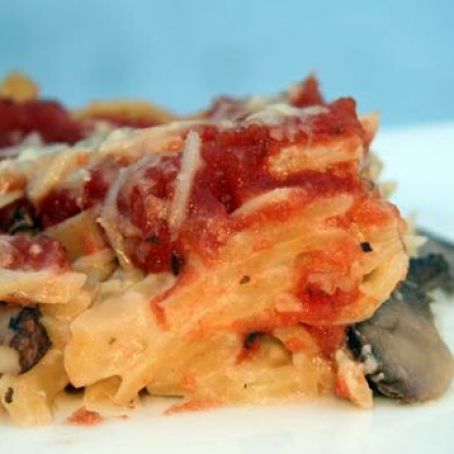 Red and White Pasta Bake