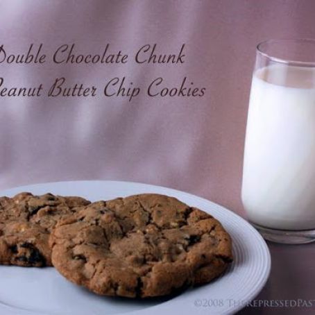 Double Chocolate Chunk Peanut Butter Chip Cookies