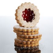 Raspberry-Almond Linzer Cookies