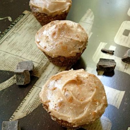 Mini Cocoa and Cinnamon Coffee Cupcakes with Brown Sugar Cream Cheese Frosting