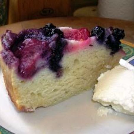 Triple Berry Upside-Down Cake