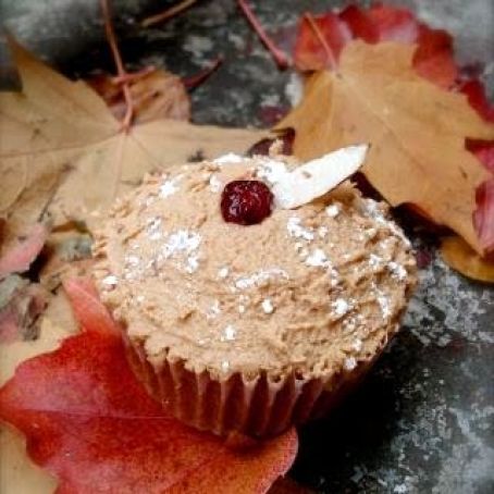 Gluten-Free Cranberry Carrot Cider Cupcakes with Gingerbread Frosting
