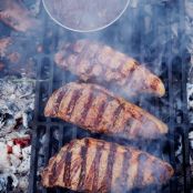 Strip Steaks with Onion Marmalade