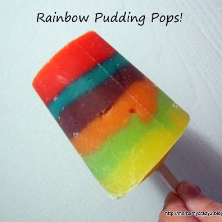 Rainbow Pudding Pops!