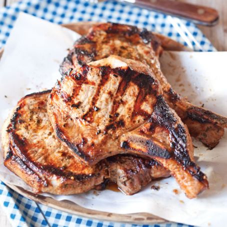 Ginger-Spiced Bone-In Pork Chops