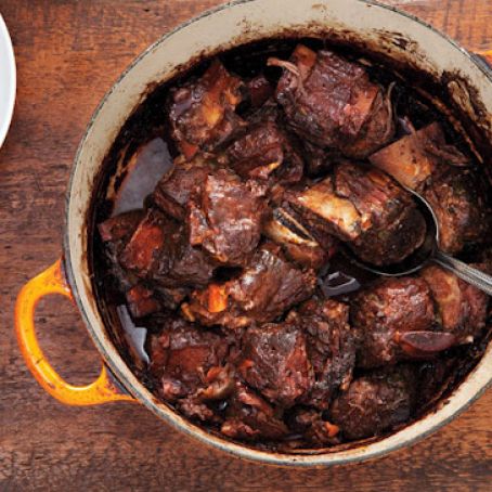 Beef: Red wine-braised short ribs