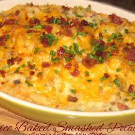 Twice Baked Smashed Potatoes