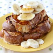 Peanut Butter-Banana French Toast with Honey Drizzle