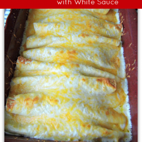 Chicken Enchiladas with White Sauce