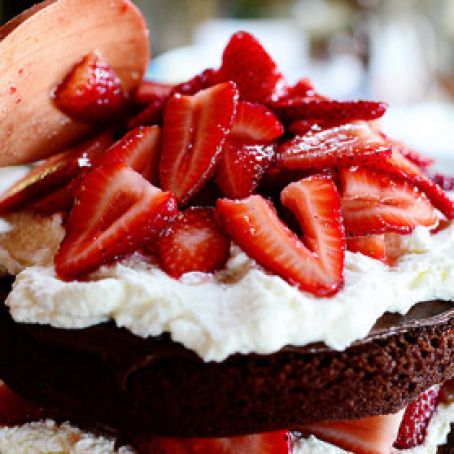 Chocolate Strawberry Nutella Cake - Pioneer Woman Recipe - (4.6/5)