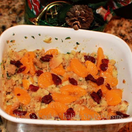 Mandarin Orange Cranberry Pecan Stuffing