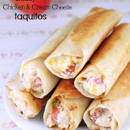 CHICKEN AND CREAM CHEESE TAQUITOS