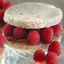 Fresh Raspberries & Peanut butter Sandwich