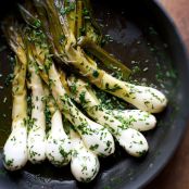 Butter-Braised Spring Onions with Lots of Chives