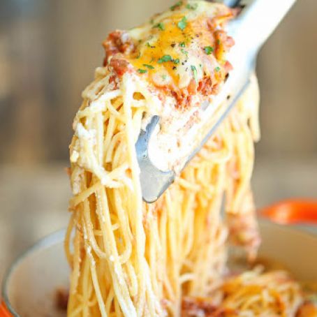 Baked Cream Cheese Spaghetti