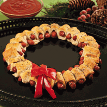 Appetizer:  Holiday Wreath Rollups