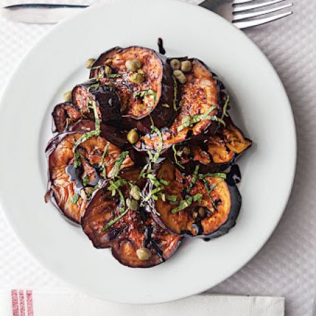Pan-Fried Eggplant with Balsamic, Basil, & Capers Recipe - (4.4/5)