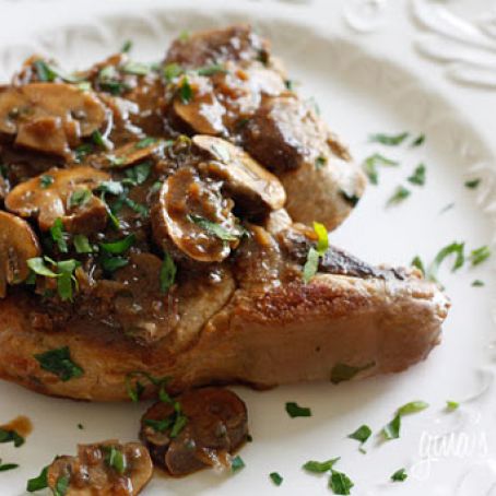 Pork Chops with Mushrooms and Shallots