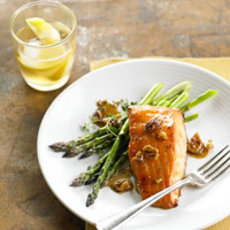 Maple-Bourbon Glazed Salmon