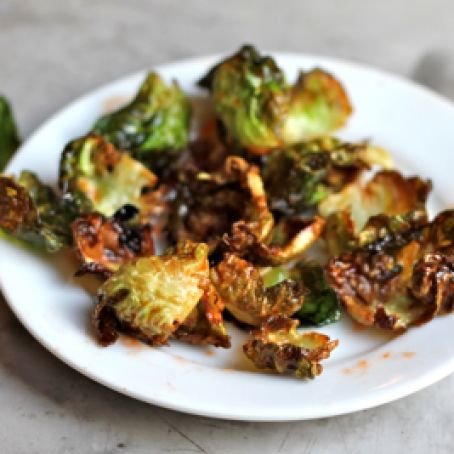 Brussels Sprout Chips with Sweet Chile Sauce