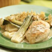 Chicken with Creamy Braised Leeks