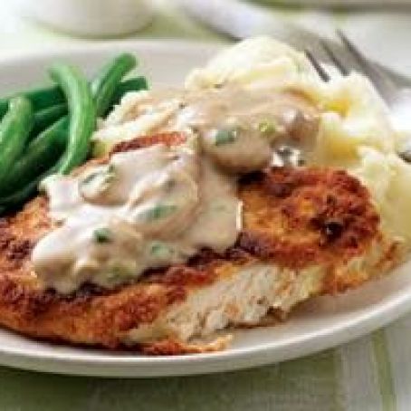 Chicken Breasts with Creamy Mushroom Gravy