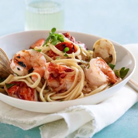 Grilled Seafood Pasta Fra Diavolo Recipe - (4.5/5)