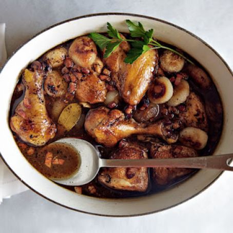 Vinegar-Braised Chicken and Onions