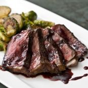 Grilled New York Strip with Caramelized Brussels Sprouts