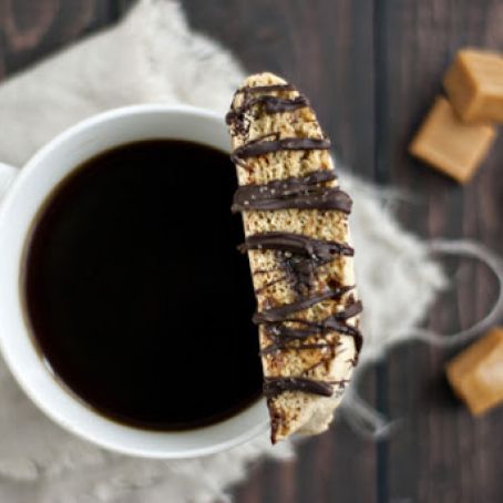 Salted Caramel Chocolate Biscotti