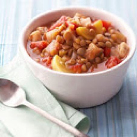 Slow Cooker - Ratatouille with Lentils