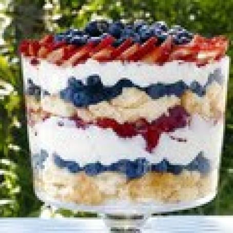 Patriotic Berry Trifle