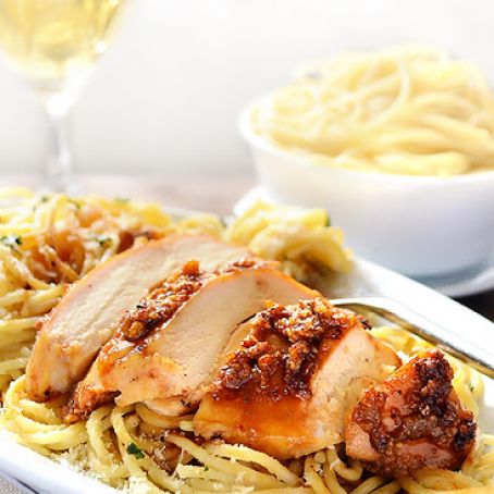 Garlic Butter Spaghetti and Chicken