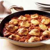 Chicken Goulash with Biscuit Dumplings