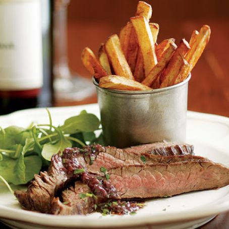 Seared Flank Steak with Shallot-Mustard Sauce