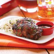 Grilled Five-Sprice Chicken Thighs with Soy-Vinegar Sauce & Cilantro