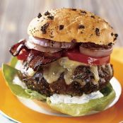 Jalapeño Cheeseburgers with Bacon and Grilled Onions