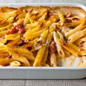 Al Forno's Penne with Tomato, Cream, and Five Cheeses