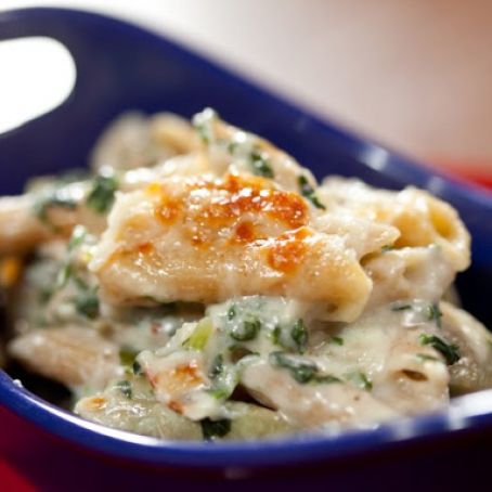 Spinach and Artichoke Baked Whole Grain Pasta