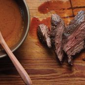 Easy Steak Sauce with Seared Hanger Steak