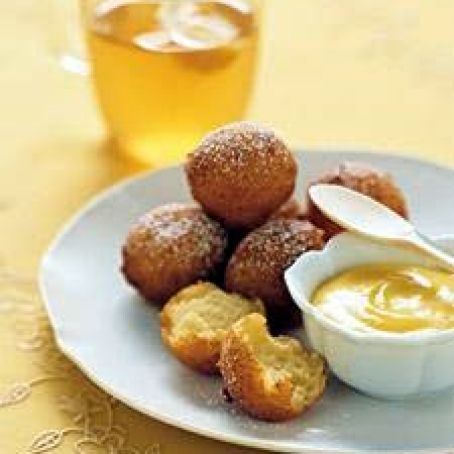 Lemon-Ricotta Fritters with Lemon Curd