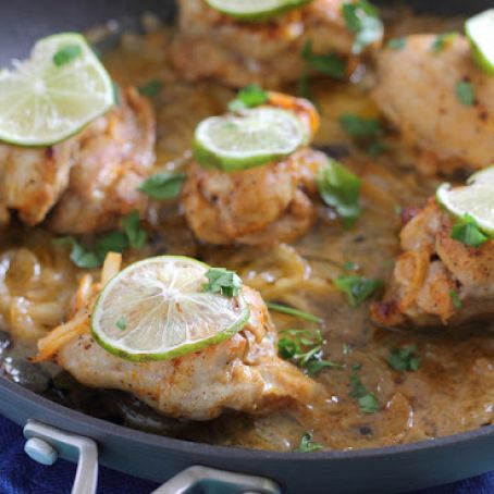 Sriracha Lime Chicken in a Skillet