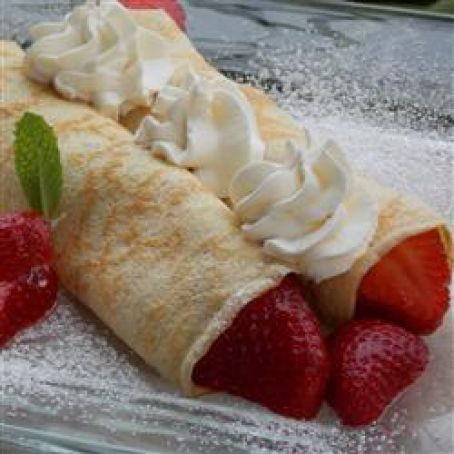 Creamy Strawberry Crepes