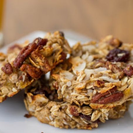 Gluten-Free Banana, Coconut and Dried Cherry Breakfast Cookies