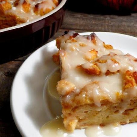 Pumpkin Bread Pudding with Apple Cider Butter Sauce Recipe - (4.3/5)