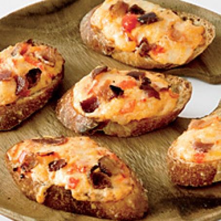 Pimento Cheese & Bacon Crostini