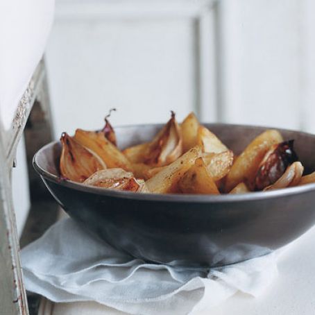 Roasted Potatoes and Shallots